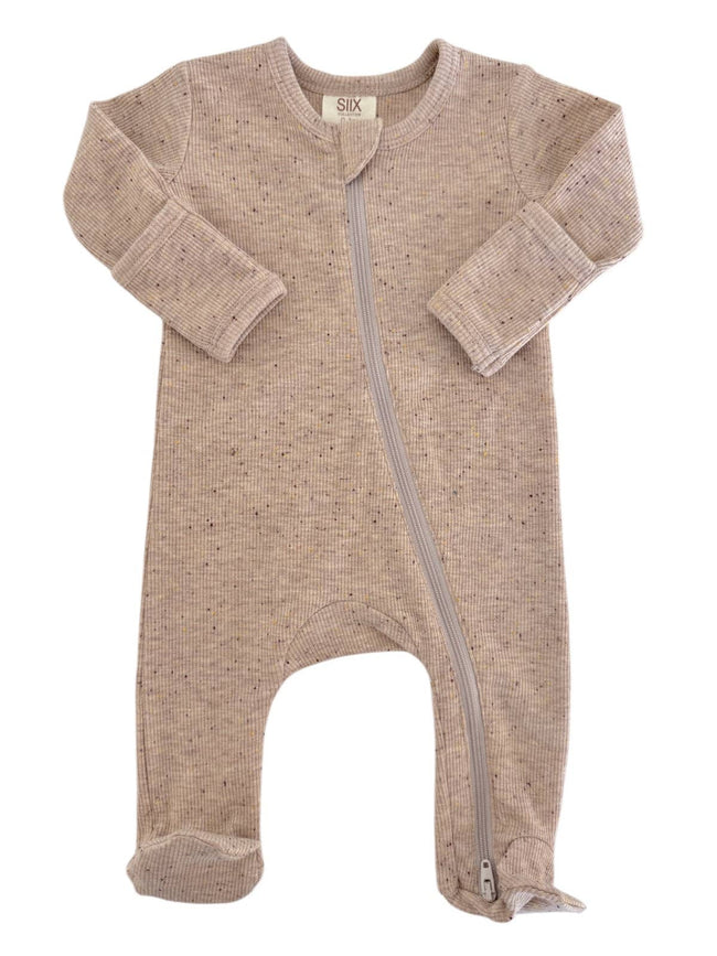 Tan Speckle 2-Way Zip Footie