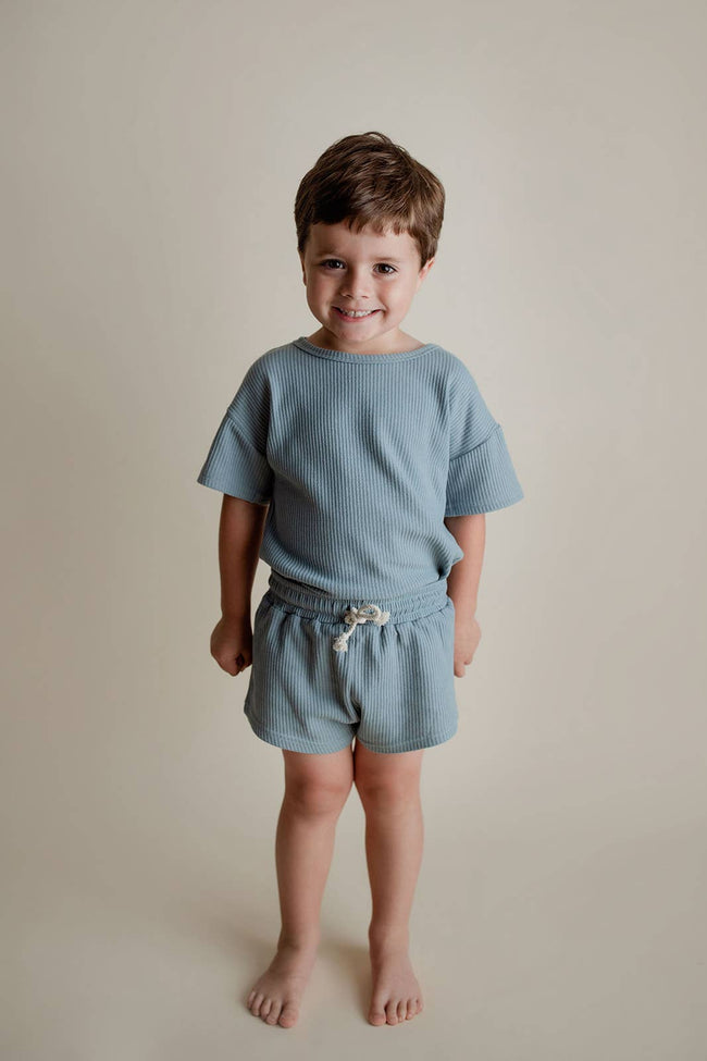 Santorini Summer Waffle Toddler Top & Bottom Set