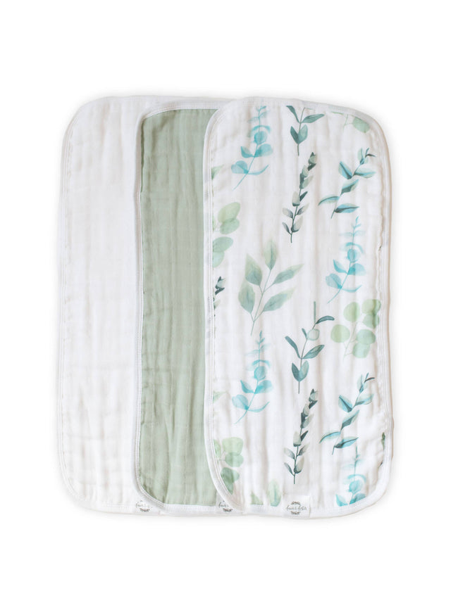Organic Premium Oversized Absorbent Burp Cloths Sage Leaves