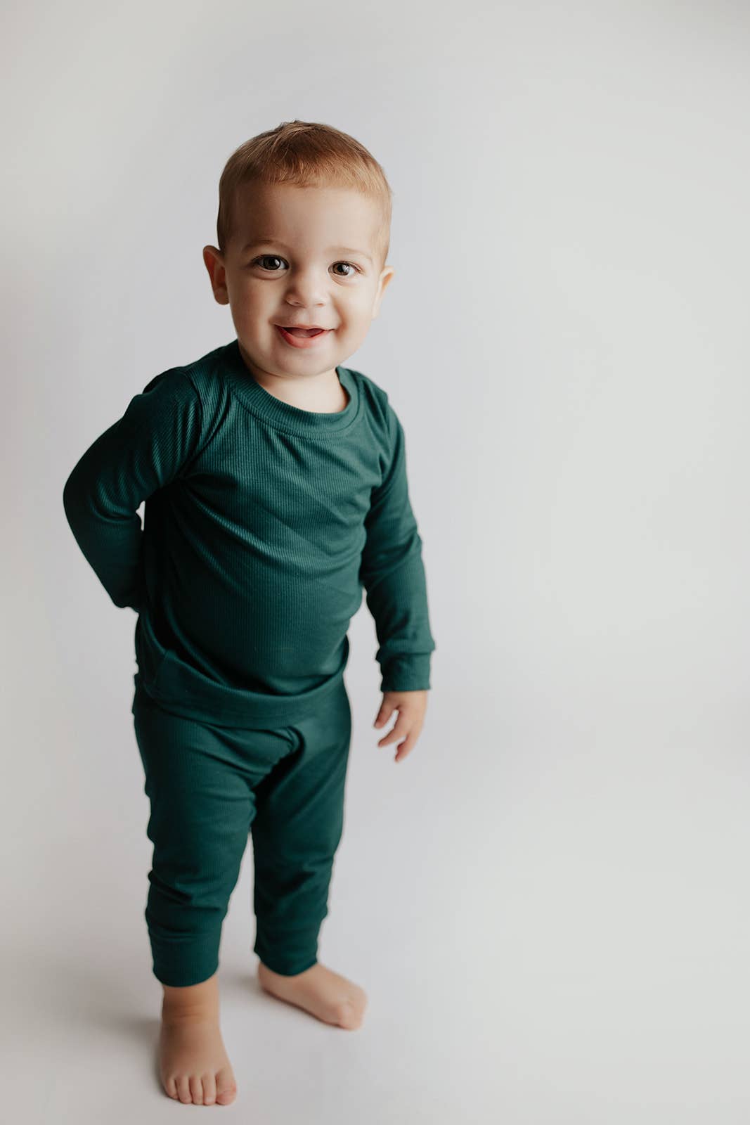 Ribbed Forest Green Jammies Kids Pjs & Lougewear
