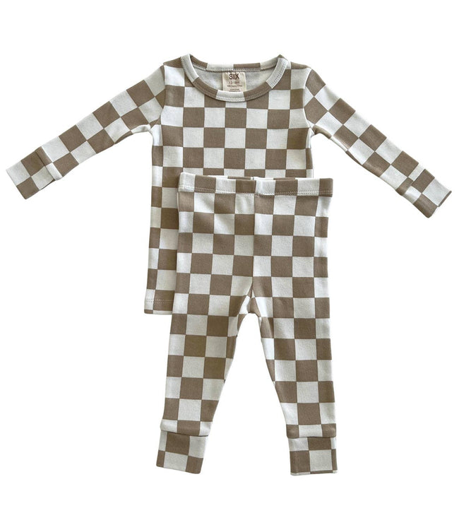 Tiramisu Checkerboard Organic 2-Piece Set