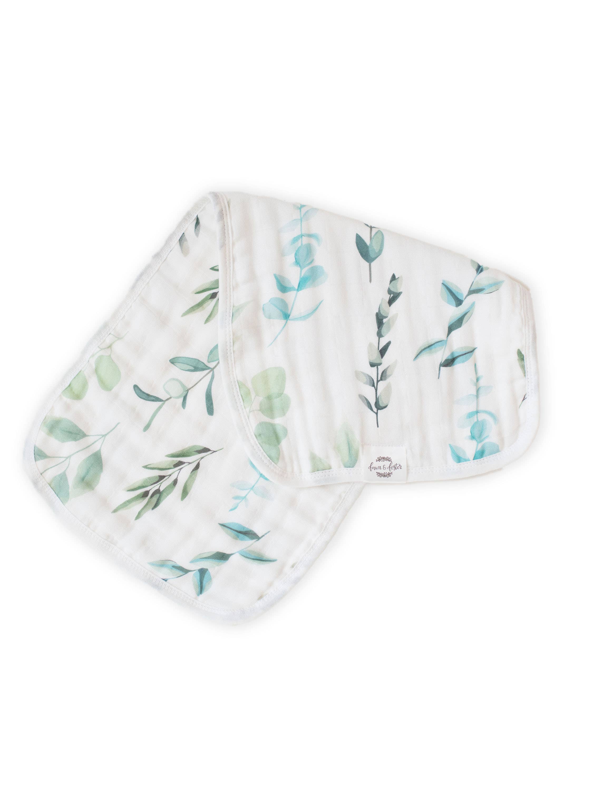 Organic Premium Oversized Absorbent Burp Cloths Sage Leaves