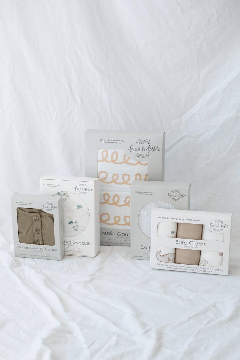 Organic Premium Oversize Absorbent Burp Cloths Violet Floral