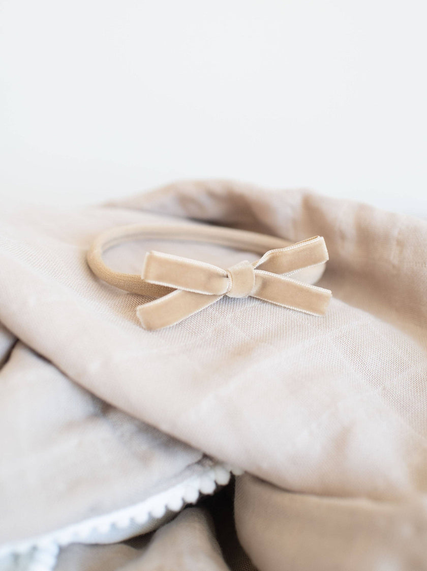 Nylon Headbands with Velvet Bows