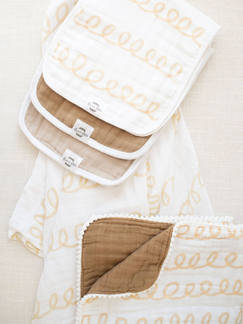 Organic Premium Oversized Absorbent Burp Cloths Haven