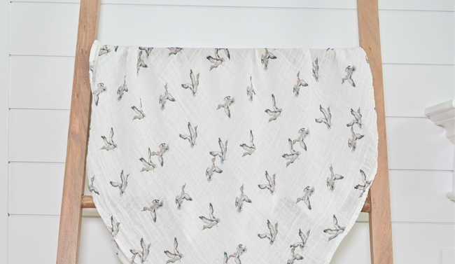 Quackin'up Baby Muslin Cotton Swaddle Blanket