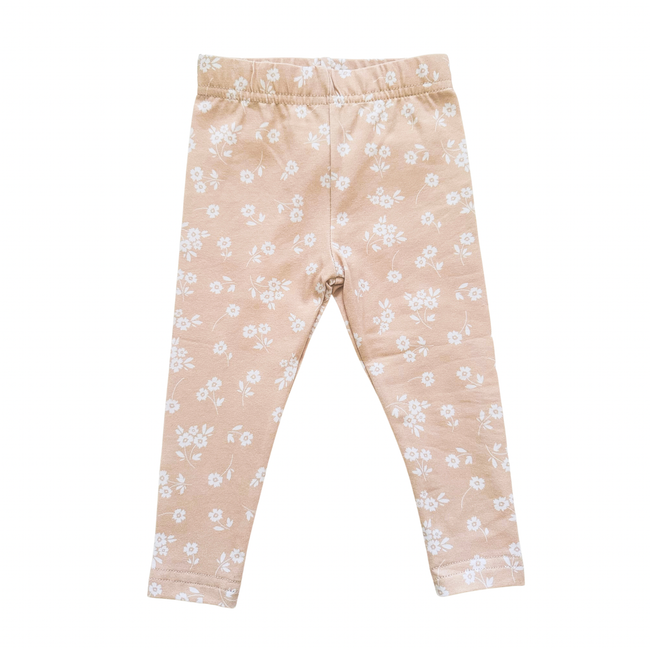 Organic Legging - Cream Floral