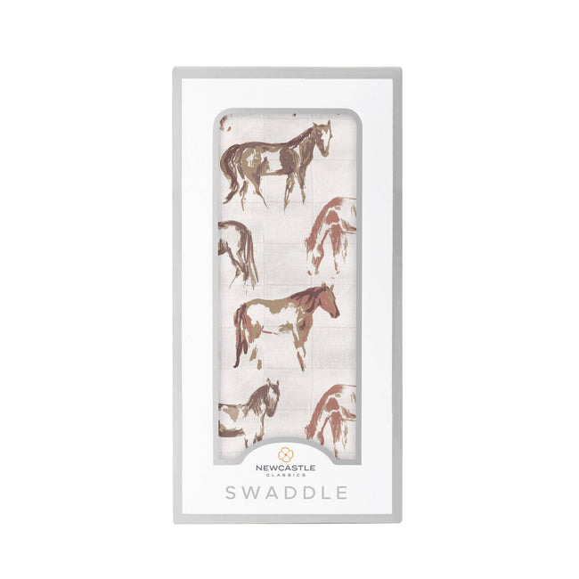 Wild Horses Muslin Swaddle