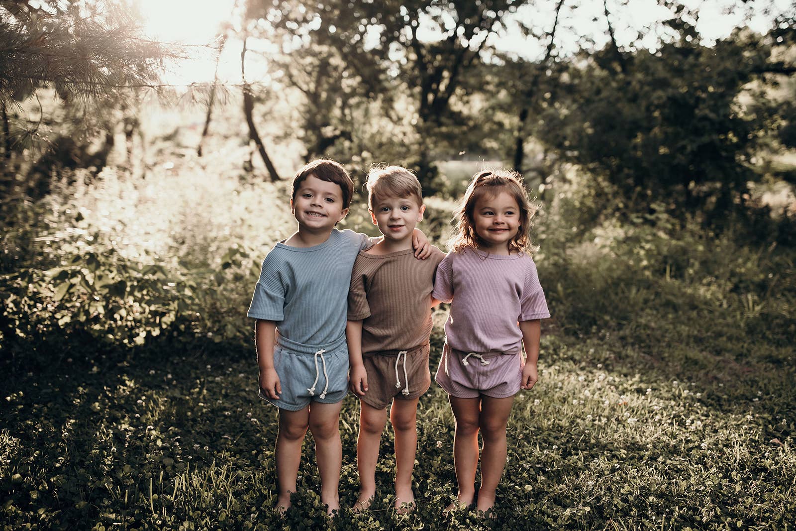 Cocoa Sands Neutral Summer Waffle Toddler Top & Bottom Set