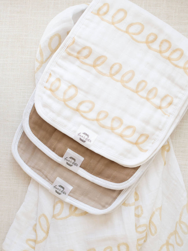 Organic Premium Oversized Absorbent Burp Cloths Haven