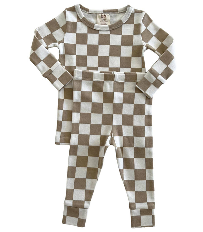 Tiramisu Checkerboard Organic 2-Piece Set