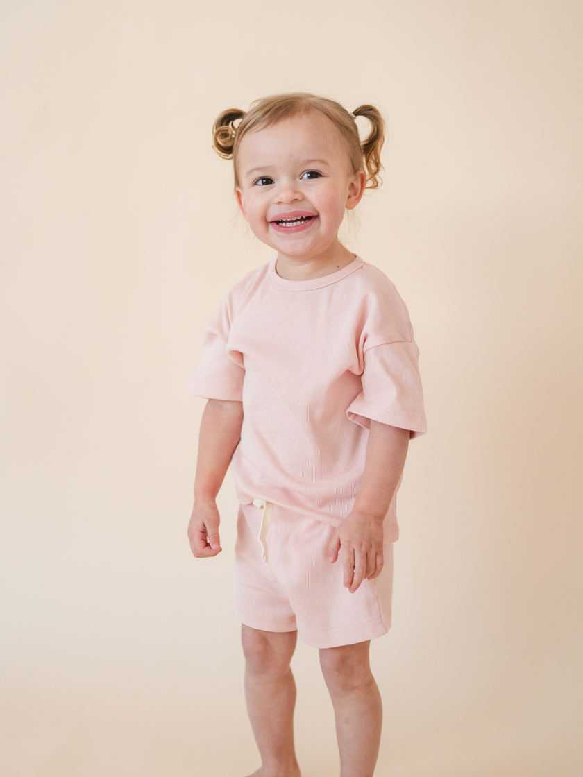 Organic Cotton Short Set | Blush