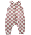 Strawberry Shortcake Checkerboard Organic Jumpsuit