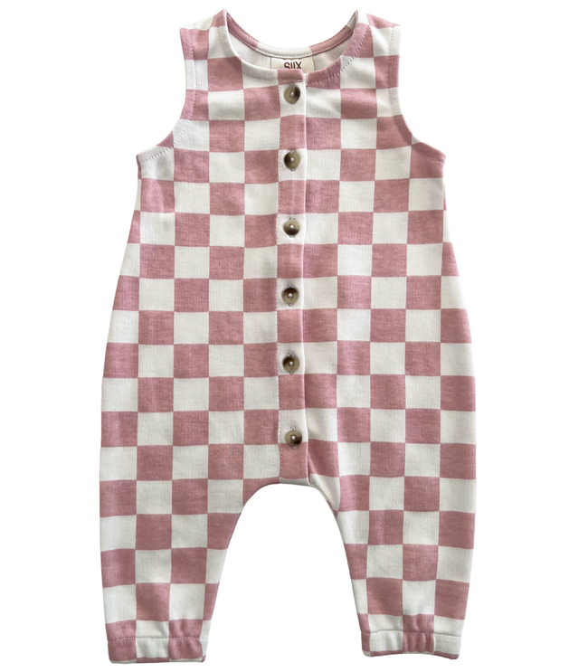 Strawberry Shortcake Checkerboard Organic Jumpsuit