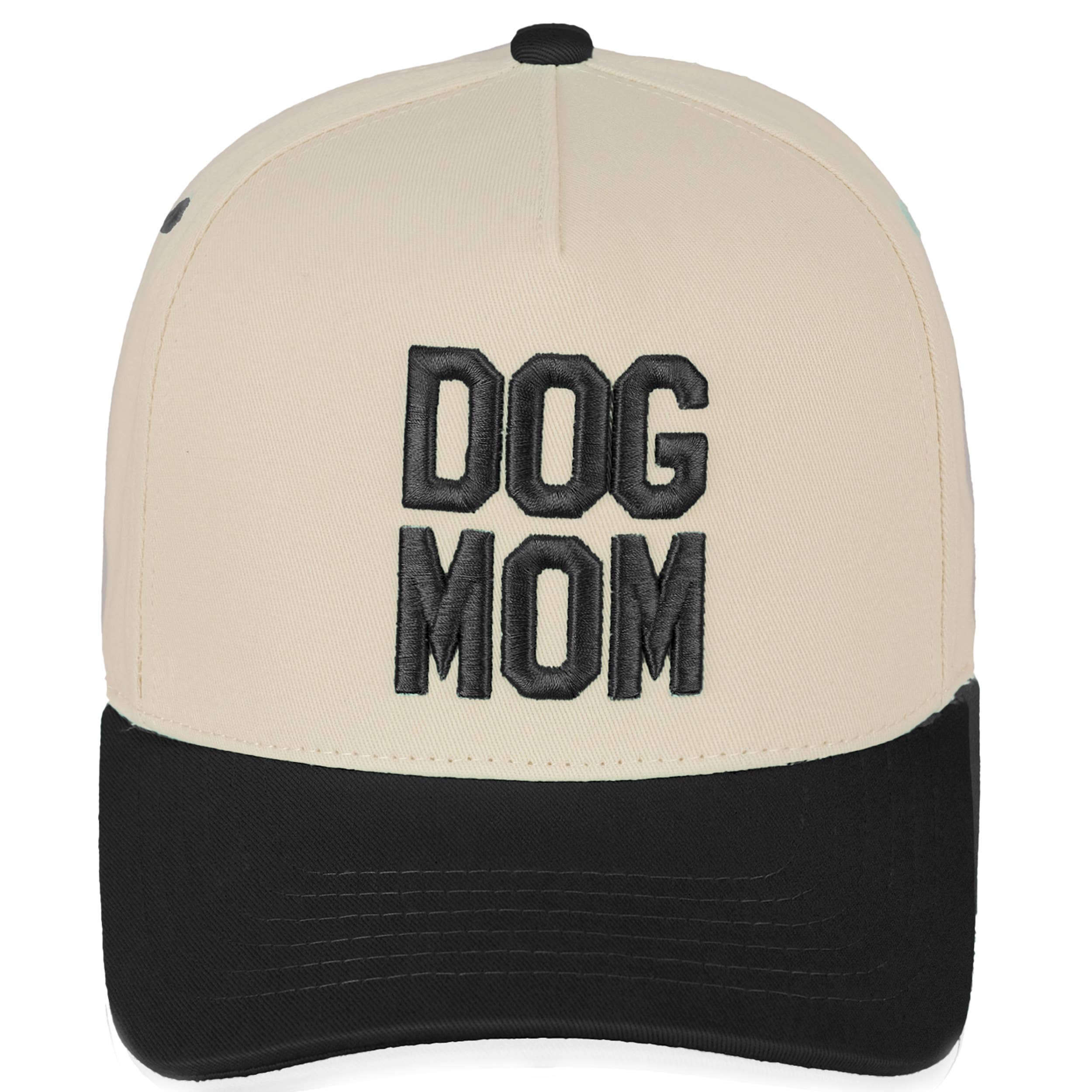 C.C DOG MOM Embroidered Two Tone Trucker Cap