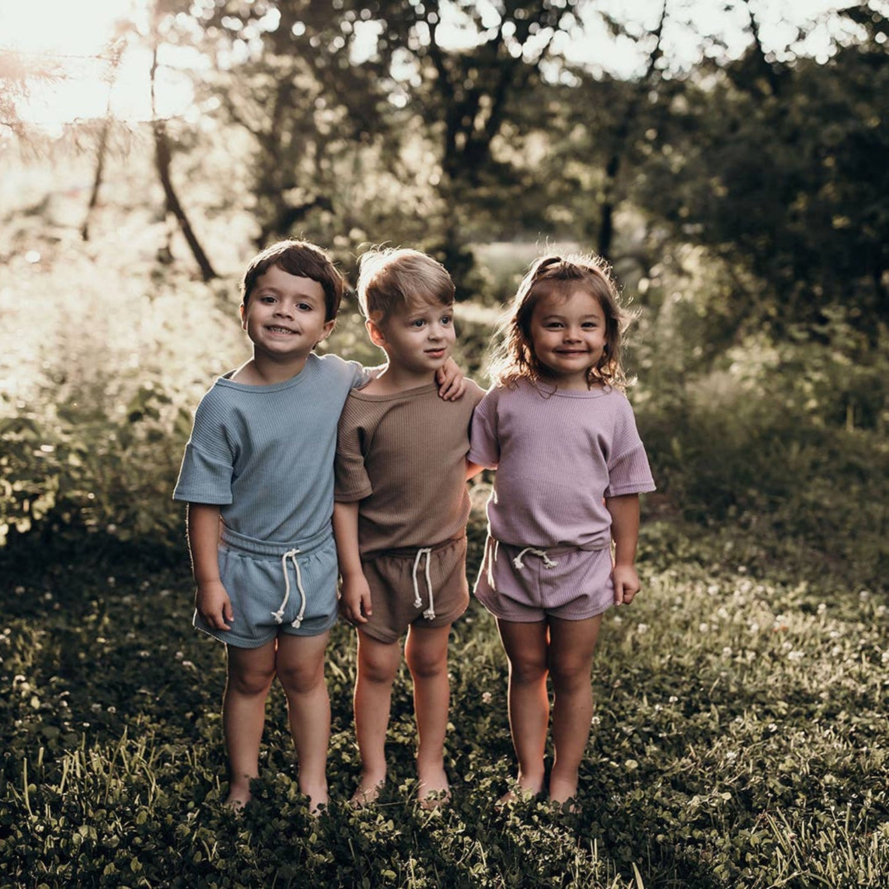 Santorini Summer Waffle Toddler Top & Bottom Set