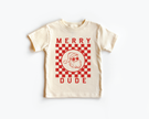 Merry Dude Checkered - Christmas Kids Tee