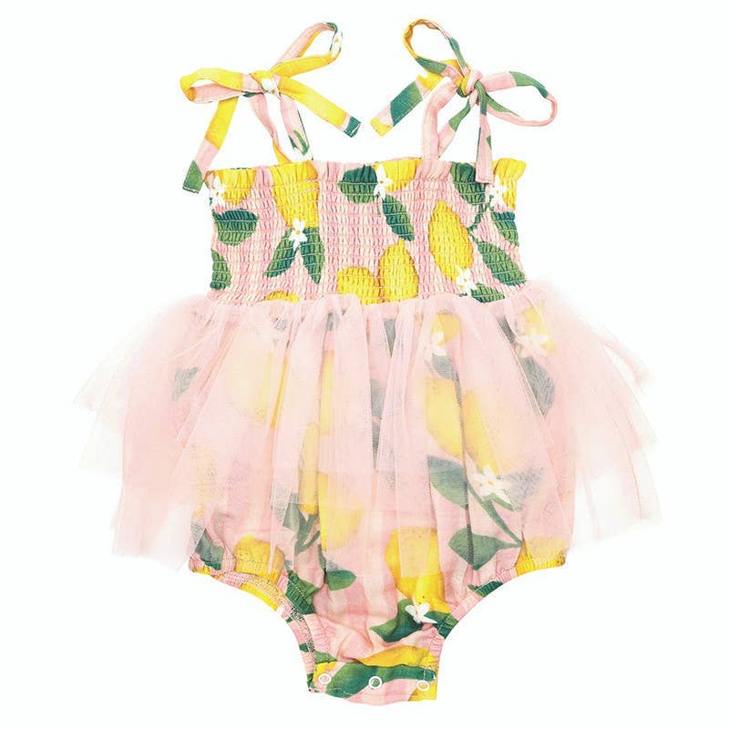 Tutu Bubble Romper - Lemons