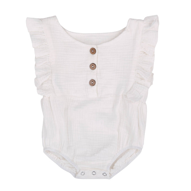 White Baby Romper