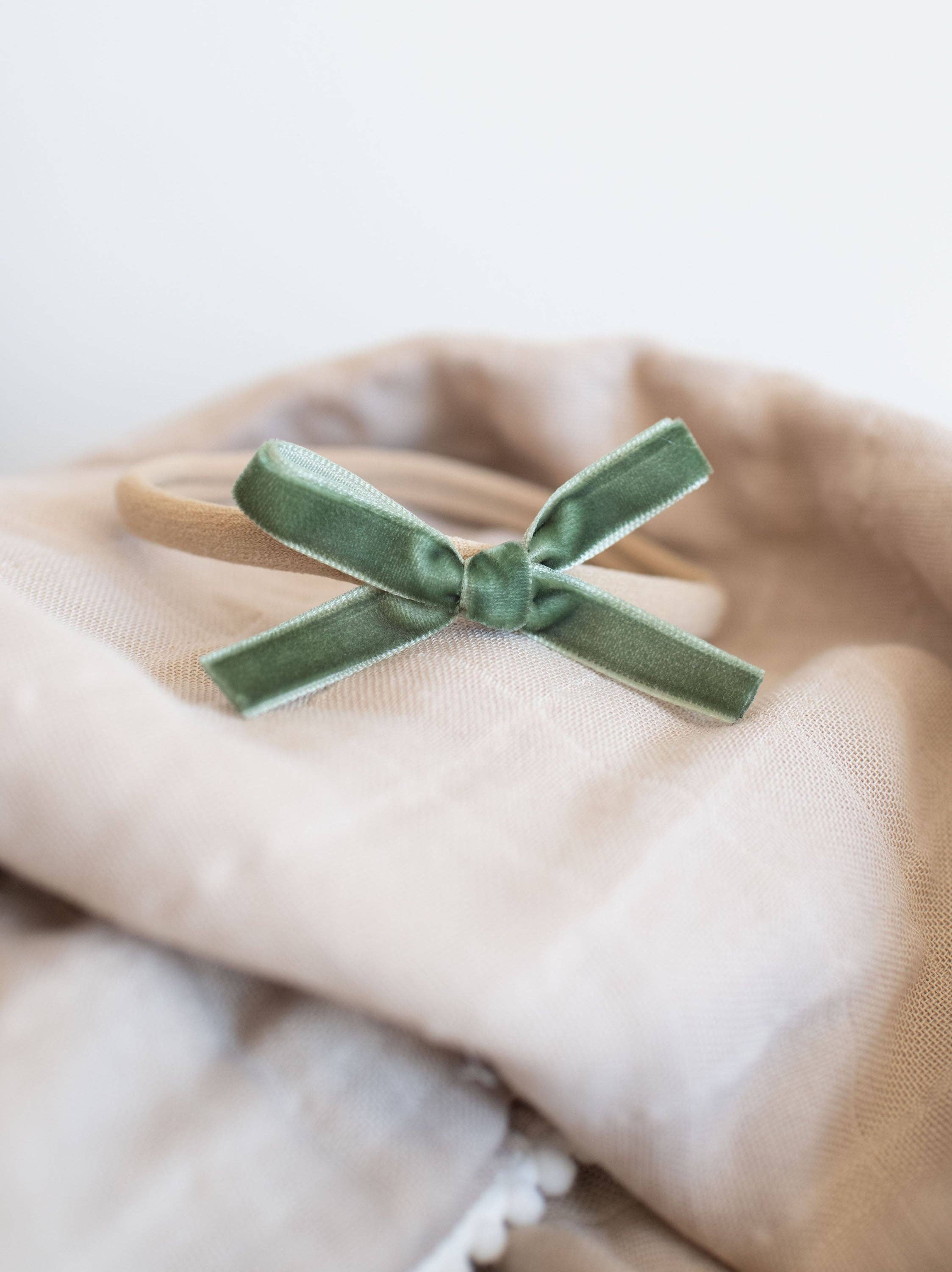 Nylon Headbands with Velvet Bows