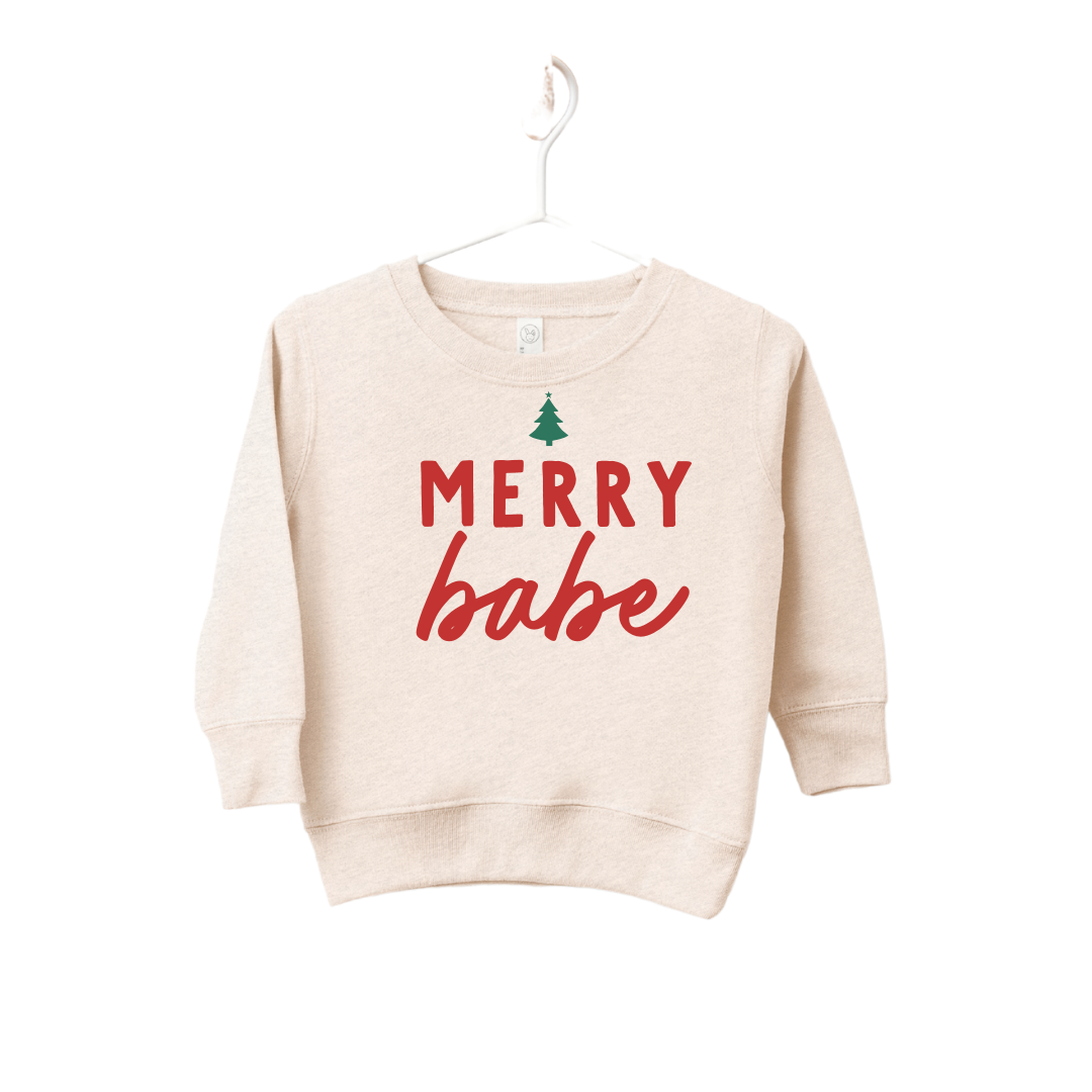 Merry Babe Tree Pullover Christmas Kids
