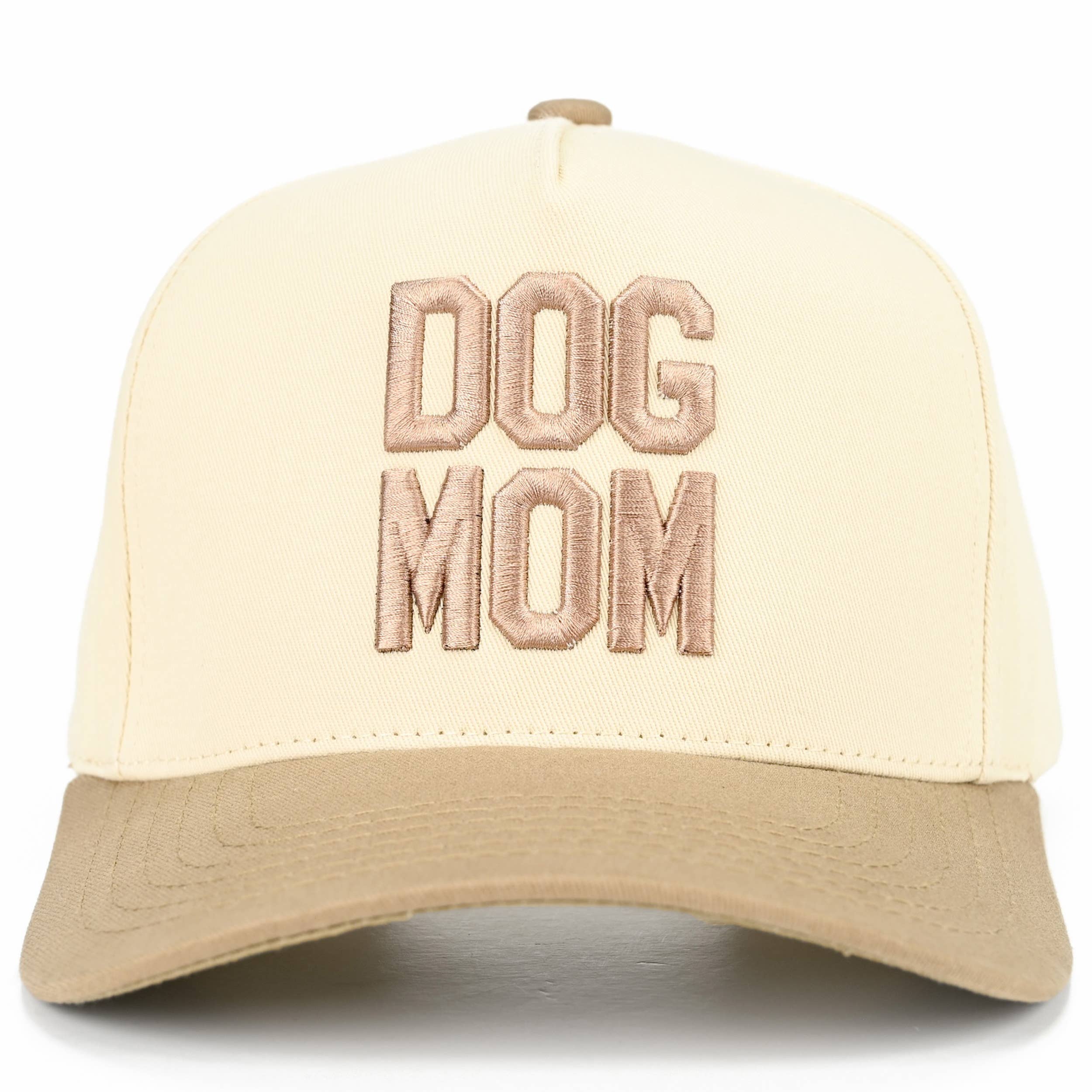C.C DOG MOM Embroidered Two Tone Trucker Cap