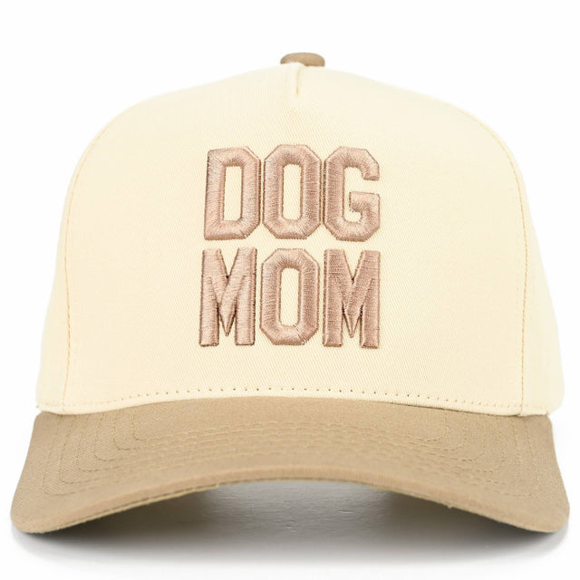 C.C DOG MOM Embroidered Two Tone Trucker Cap