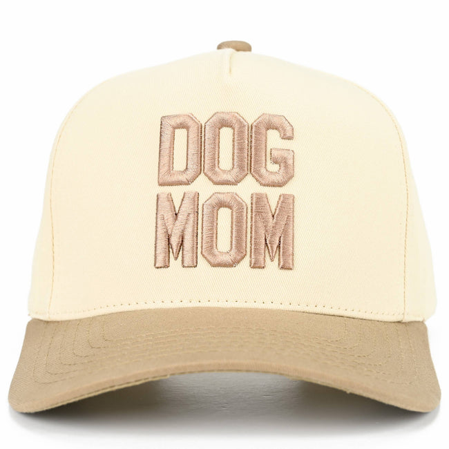 C.C DOG MOM Embroidered Two Tone Trucker Cap