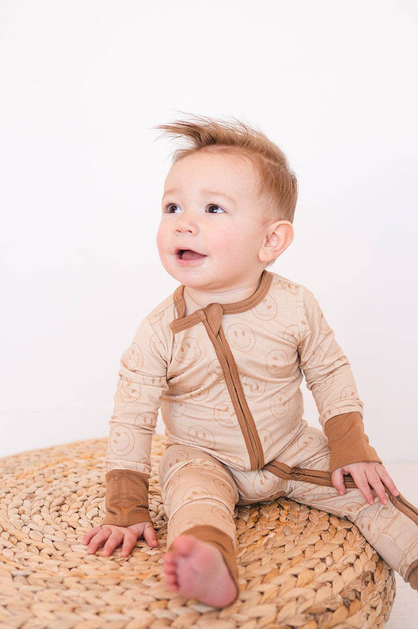 Zipper Romper - Smiley Face