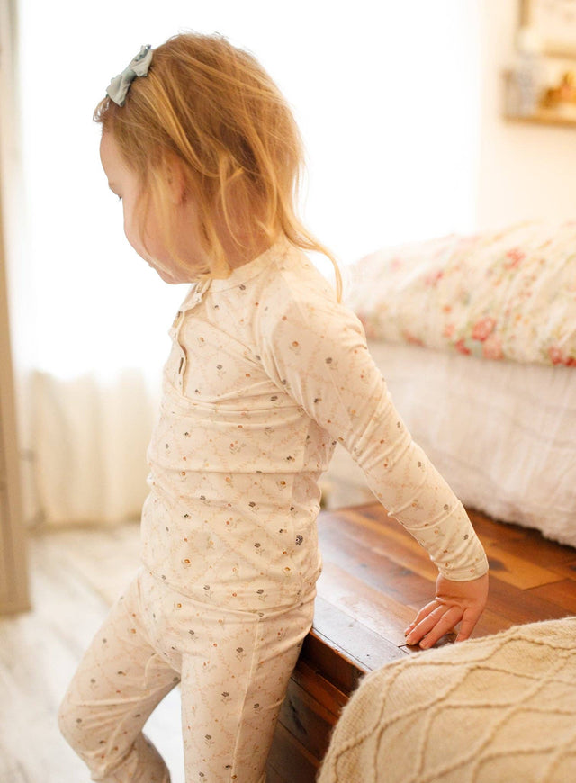 Vintage Blooms Floral Henley Bamboo Jammies