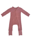 Mauve Speckle 2- Way Zip Romper