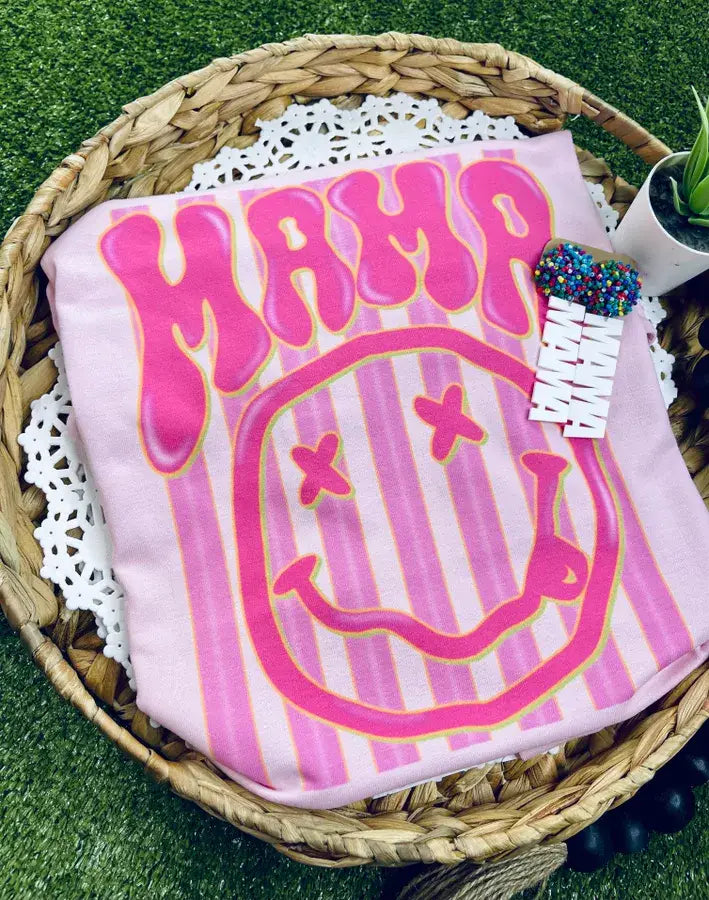 Pink Mama Smiley Tee
