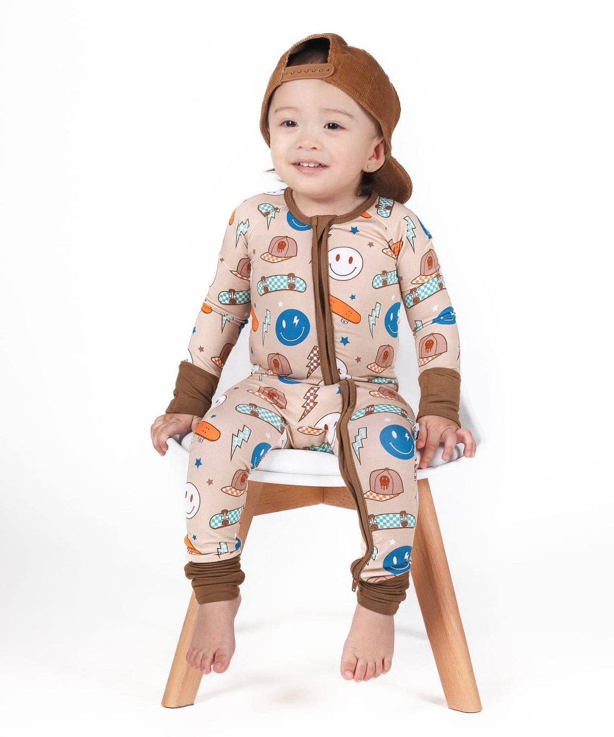 Sk8er Boy Bamboo Pajamas Rompers