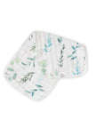 Organic Premium Oversized Absorbent Burp Cloths Sage Leaves