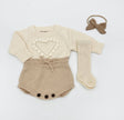 Cream Heart Romper Set
