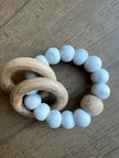 Ring Teether- Gray Marble