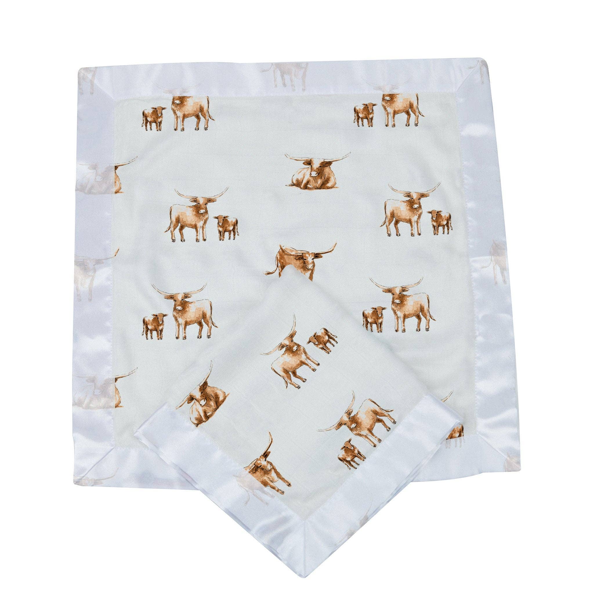 Longhorn Muslin Security Baby Blankie