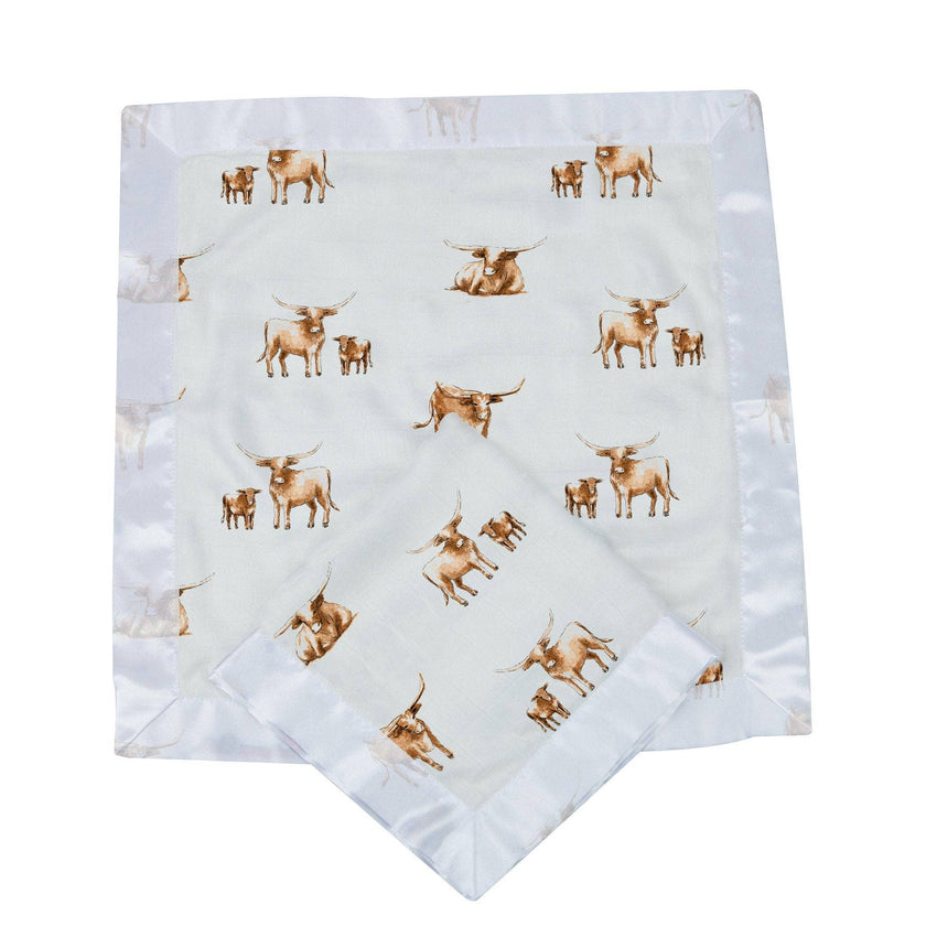 Longhorn Muslin Security Baby Blankie