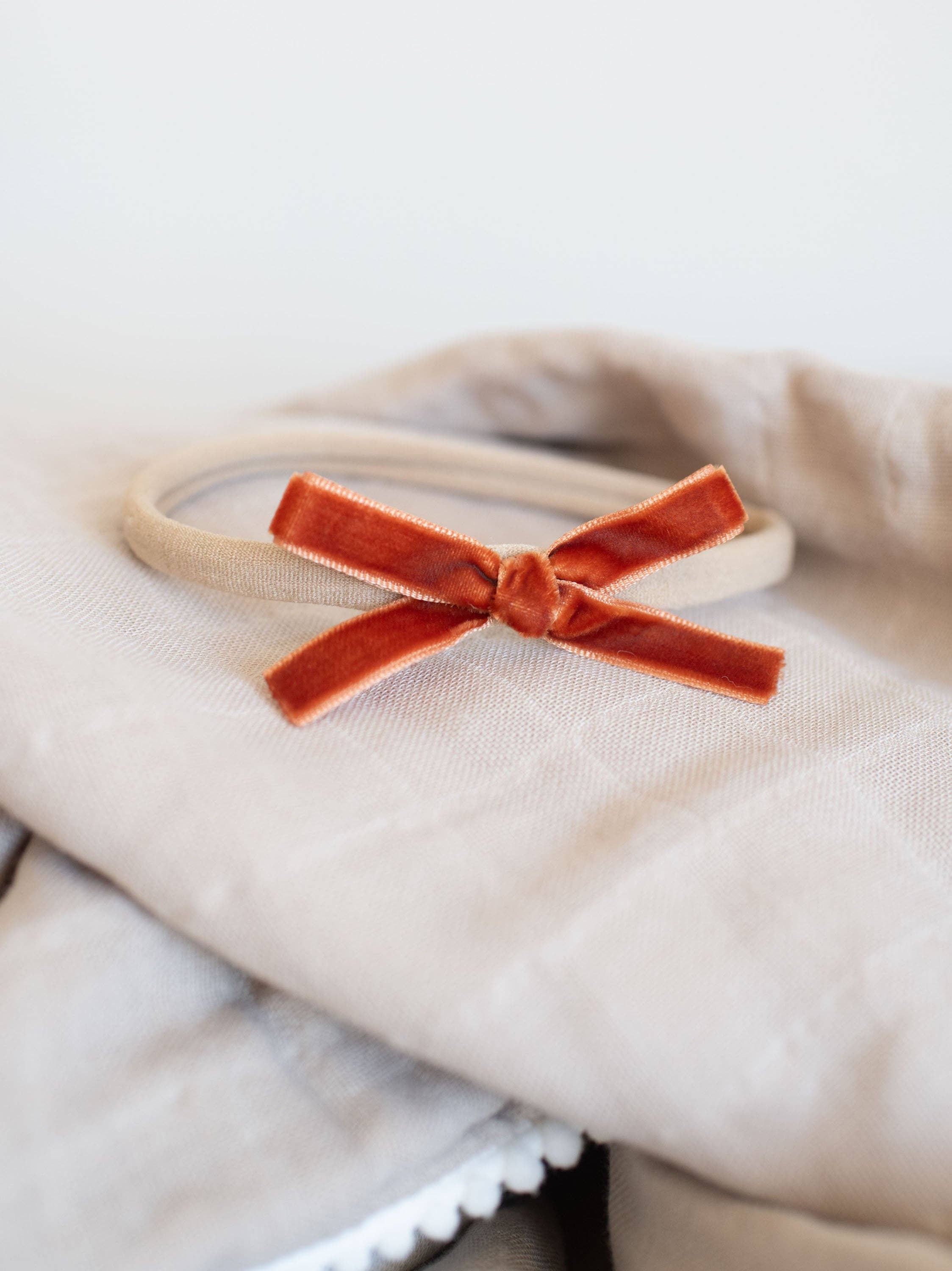 Nylon Headbands with Velvet Bows