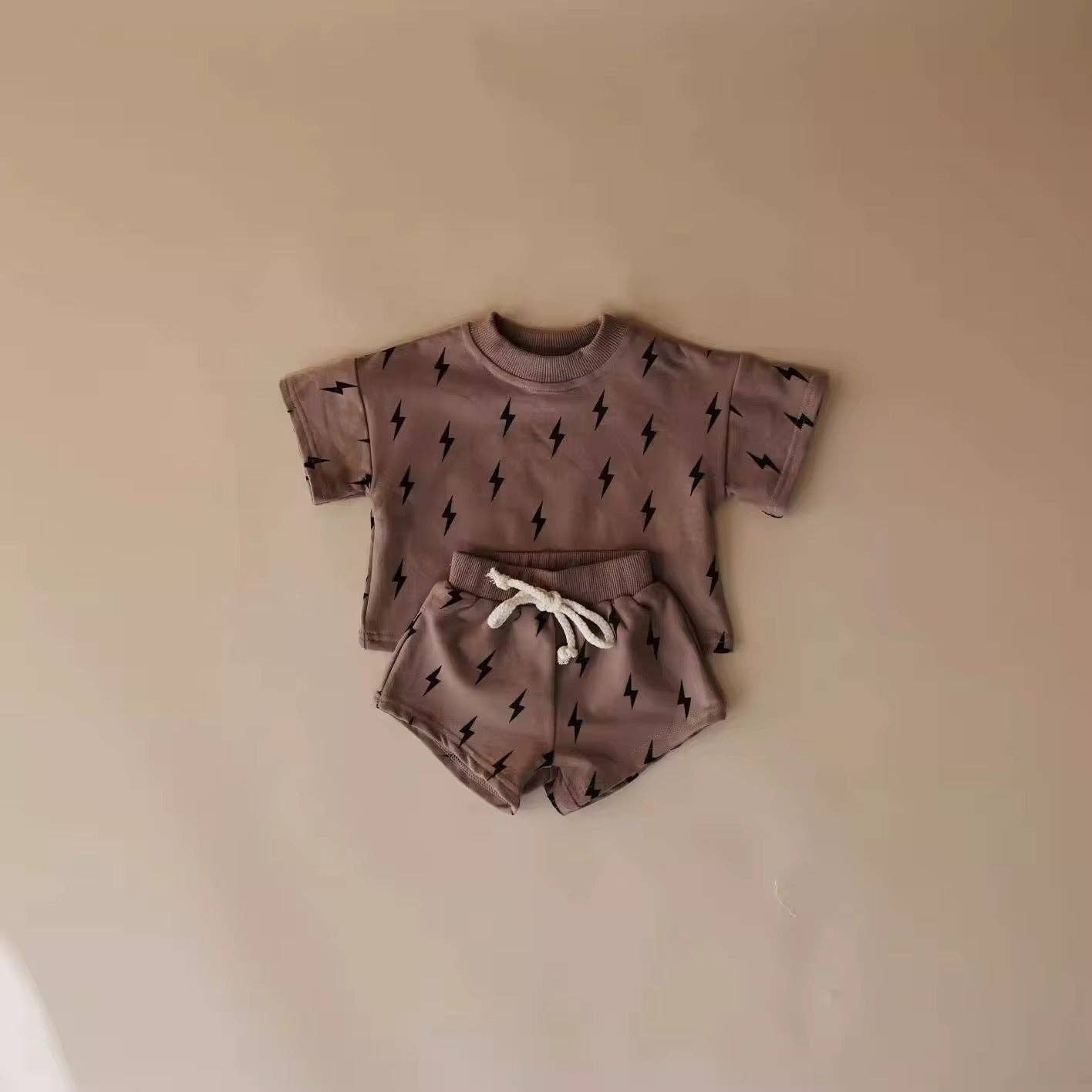 Lightning Cotton Two Piece Short Sleeve Set