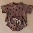 Lightning Cotton Two Piece Short Sleeve Set
