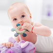 Silicone/ Wood Teether- Blue