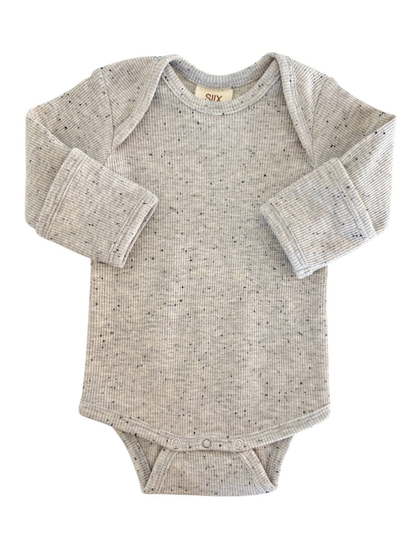 Heather Speckle Long Sleeve Bodysuit