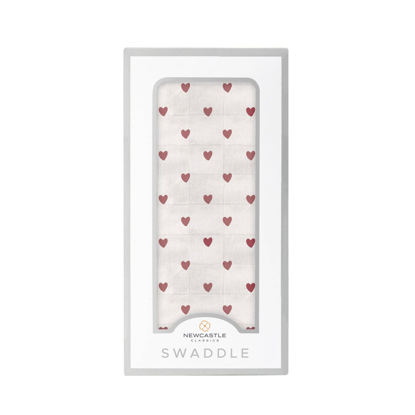 Two Hearts Muslin Swaddle