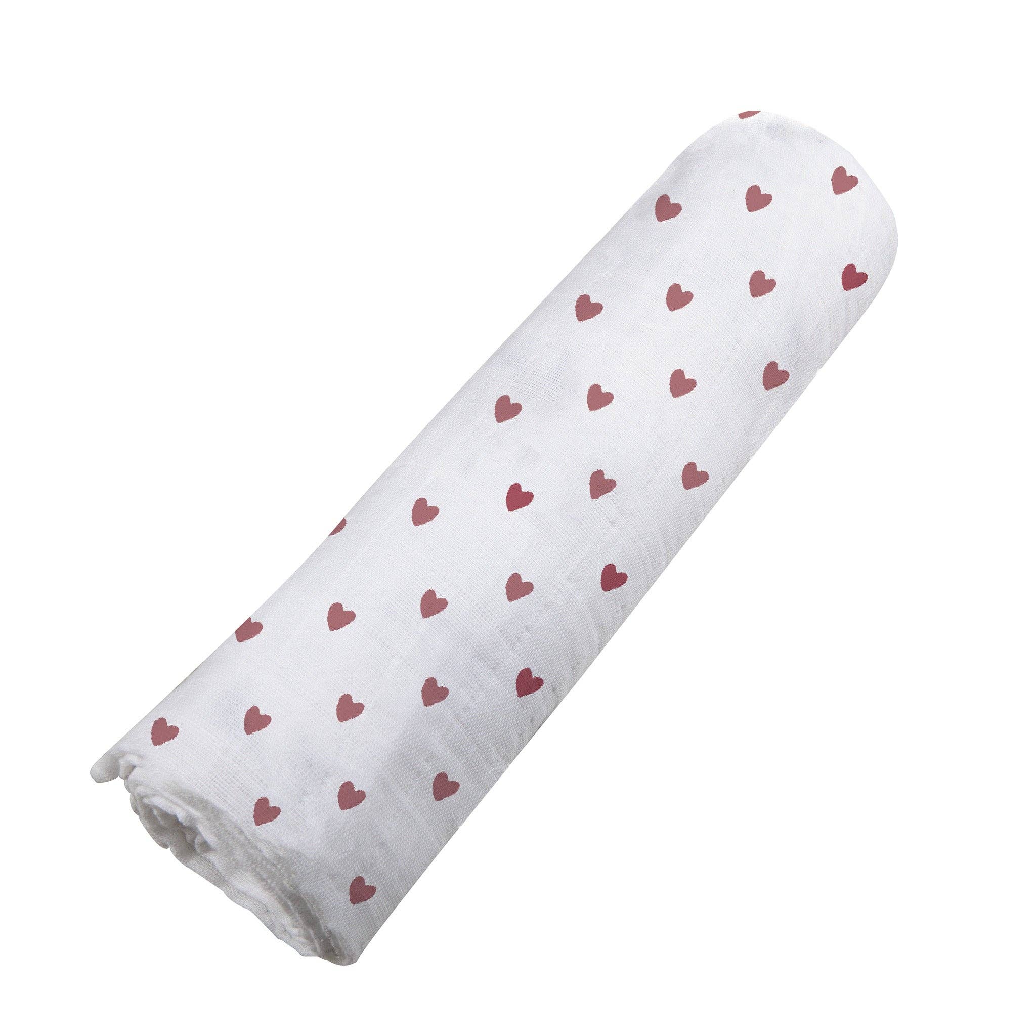 Two Hearts Muslin Swaddle