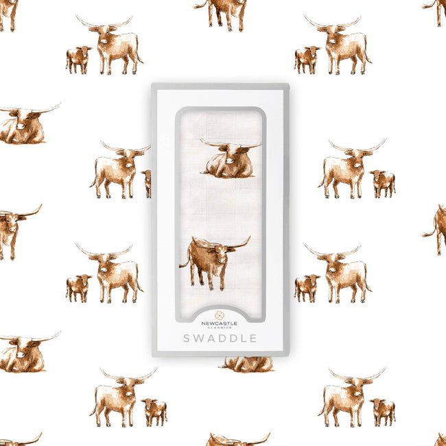 Longhorn Muslin Swaddle