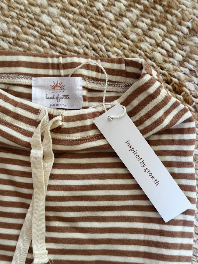 Unisex Drawstring Stripe Pants