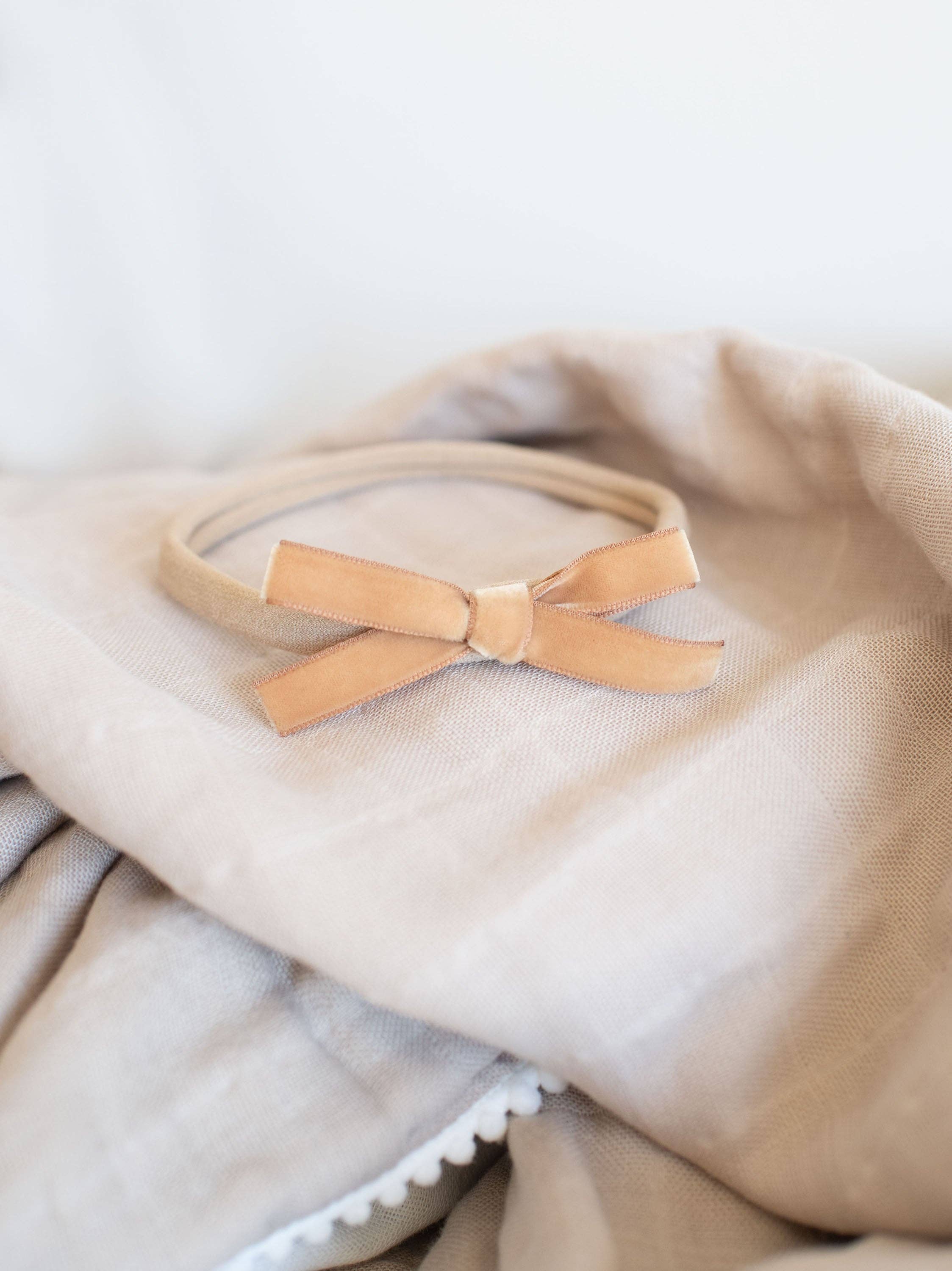 Nylon Headbands with Velvet Bows