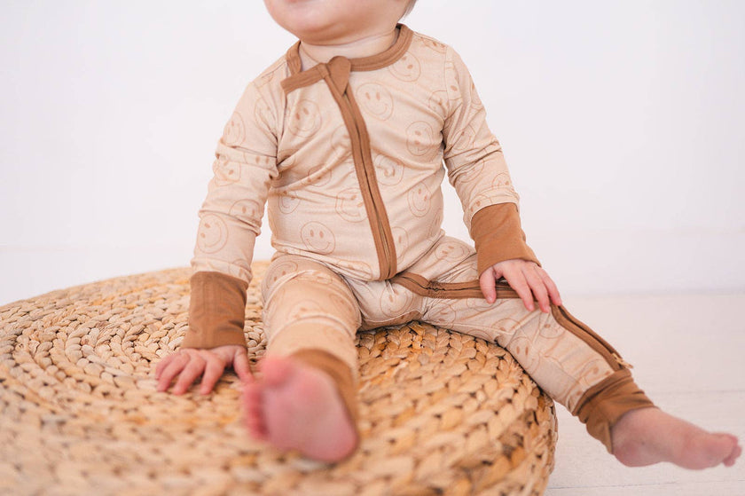 Zipper Romper - Smiley Face