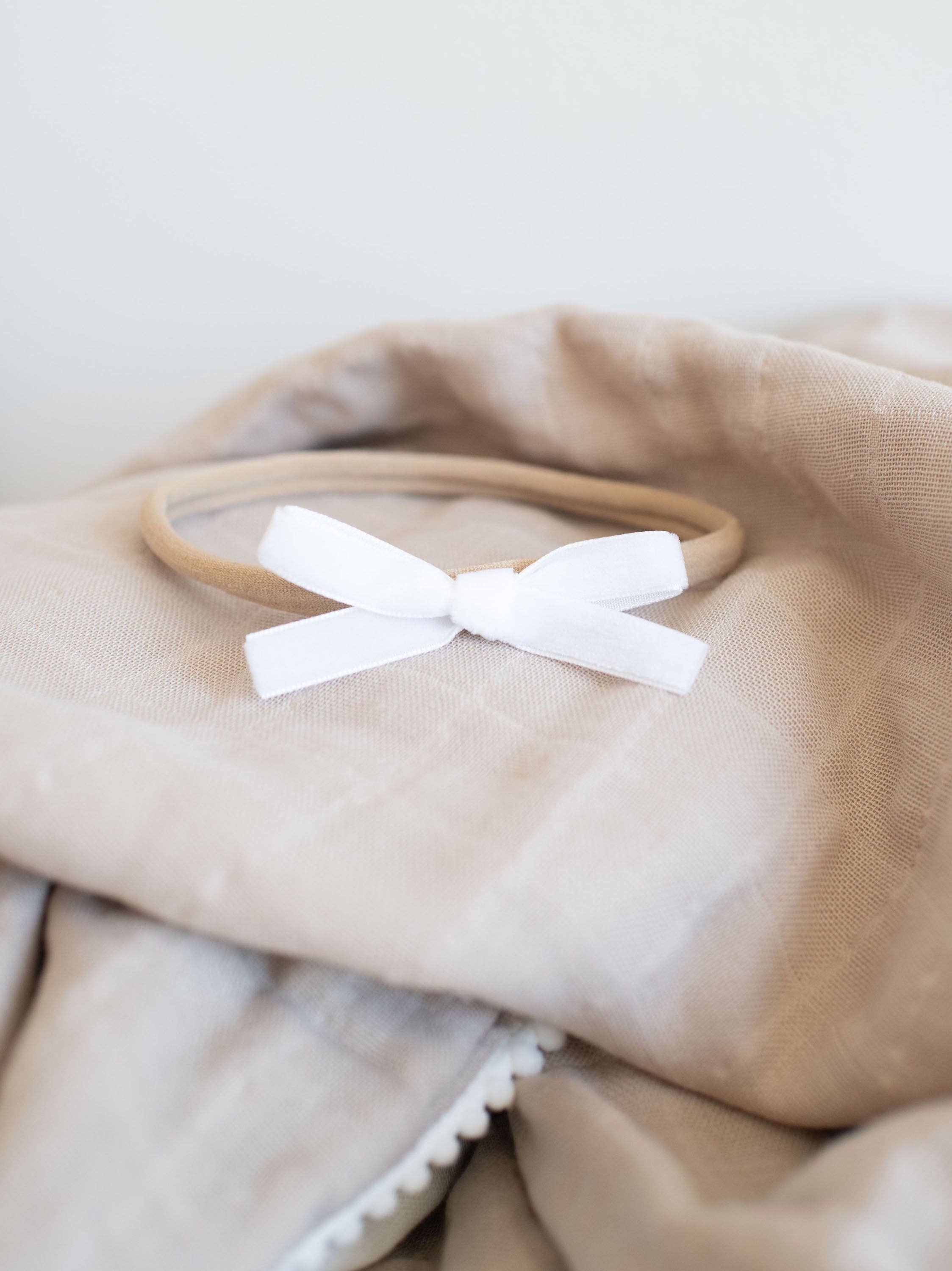 Nylon Headbands with Velvet Bows